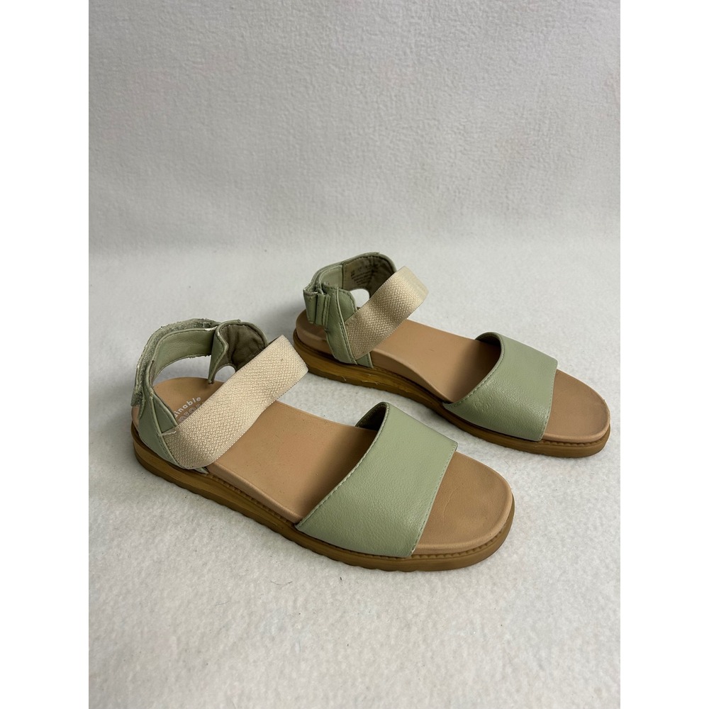 Boho Minimalist Dr. Scholls Womens 8 Green Island Life Ankle Strap Sandals